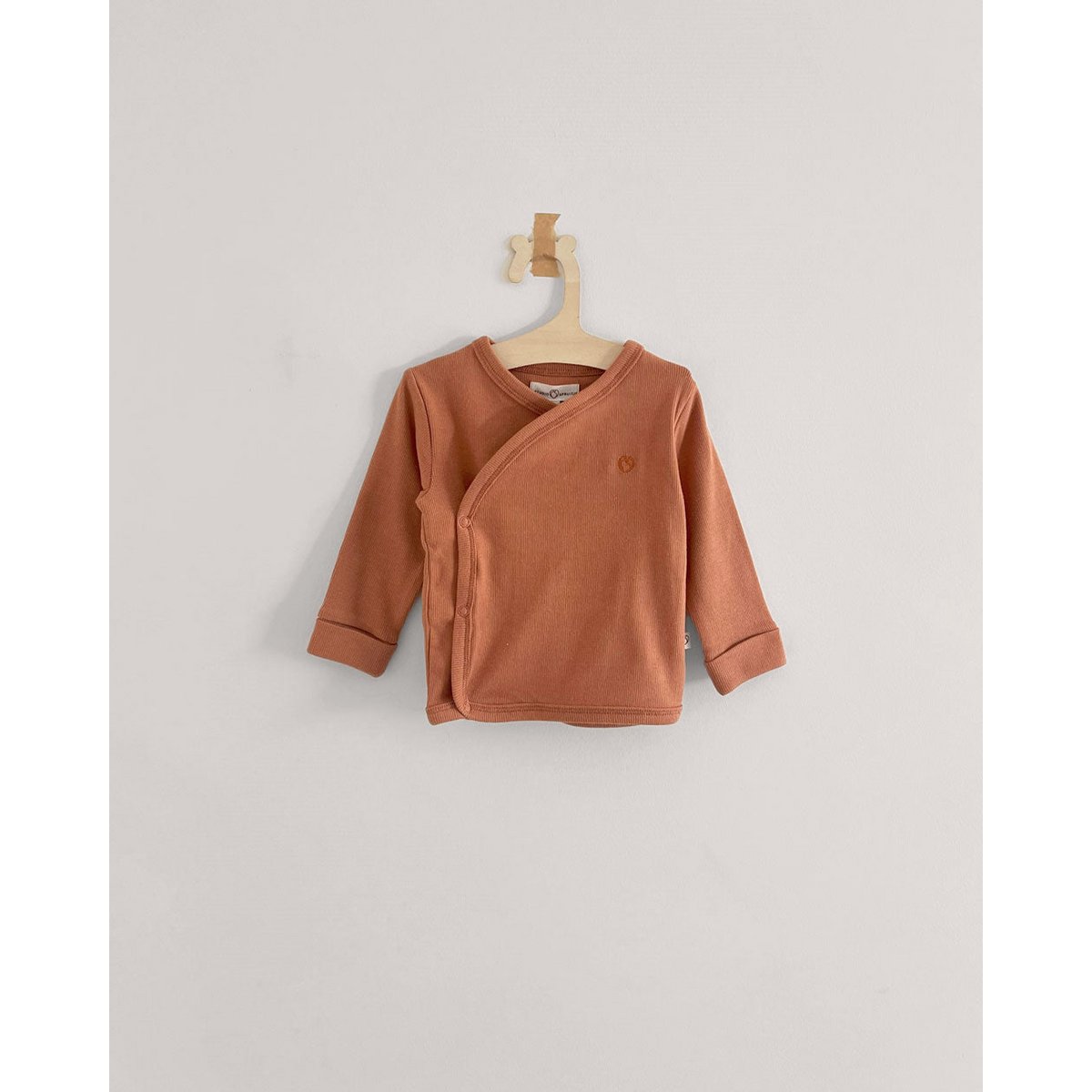 T-shirt kopertowy koniakowy