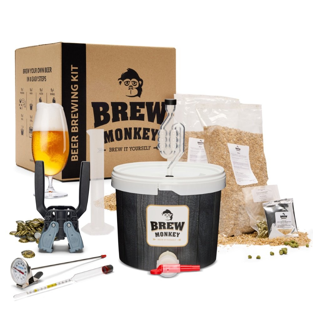 Kit de elaboración de cerveza Brew Monkey - Rubio completo
