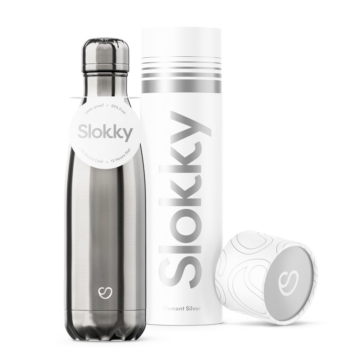 Slokky Element Silver Bottle - 500ml