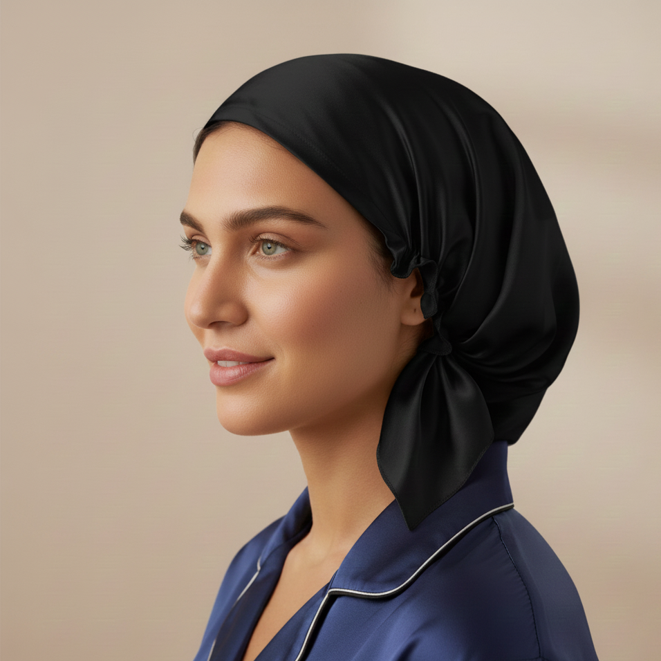 YOSMO 100% Mulberry Silk Sleep Hair Cloth – Size S – Protective Bonnet for Kids & Short Hair