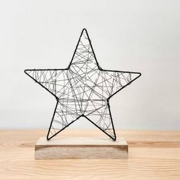 Metal Stjerne Lampe Med Led Lys