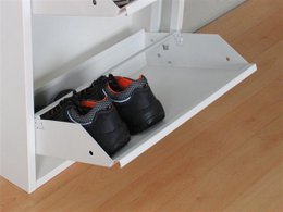 Szafka na buty metalowa 3-drzwiowa | Biały matowy