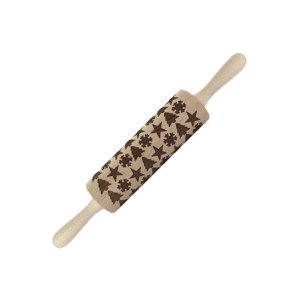 Houten deegroller kerstpatroon 39 cm Fackelmann Christmas