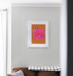 Floral love wall art print