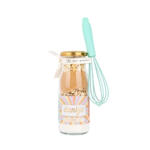 Baking bottles with whisk