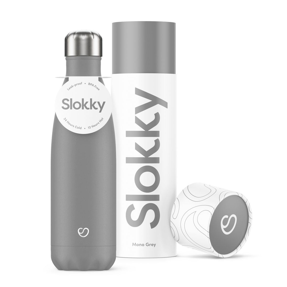Slokky Mono Grey Bottle - 500ml
