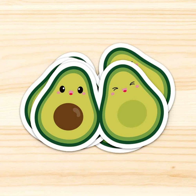 Klistermærke Avocado duo