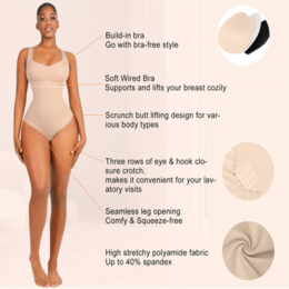 Body modellante senza cuciture - Nudo