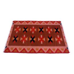 Vintage handgemaakte Robin Red Kelim vloerkleed