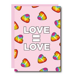 Love = Love Hearts Card