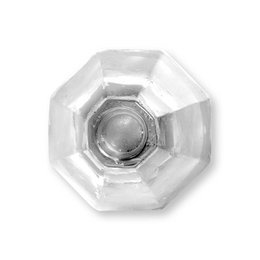 Candle Holder Diamond Shape Glass Clear 9x8cm