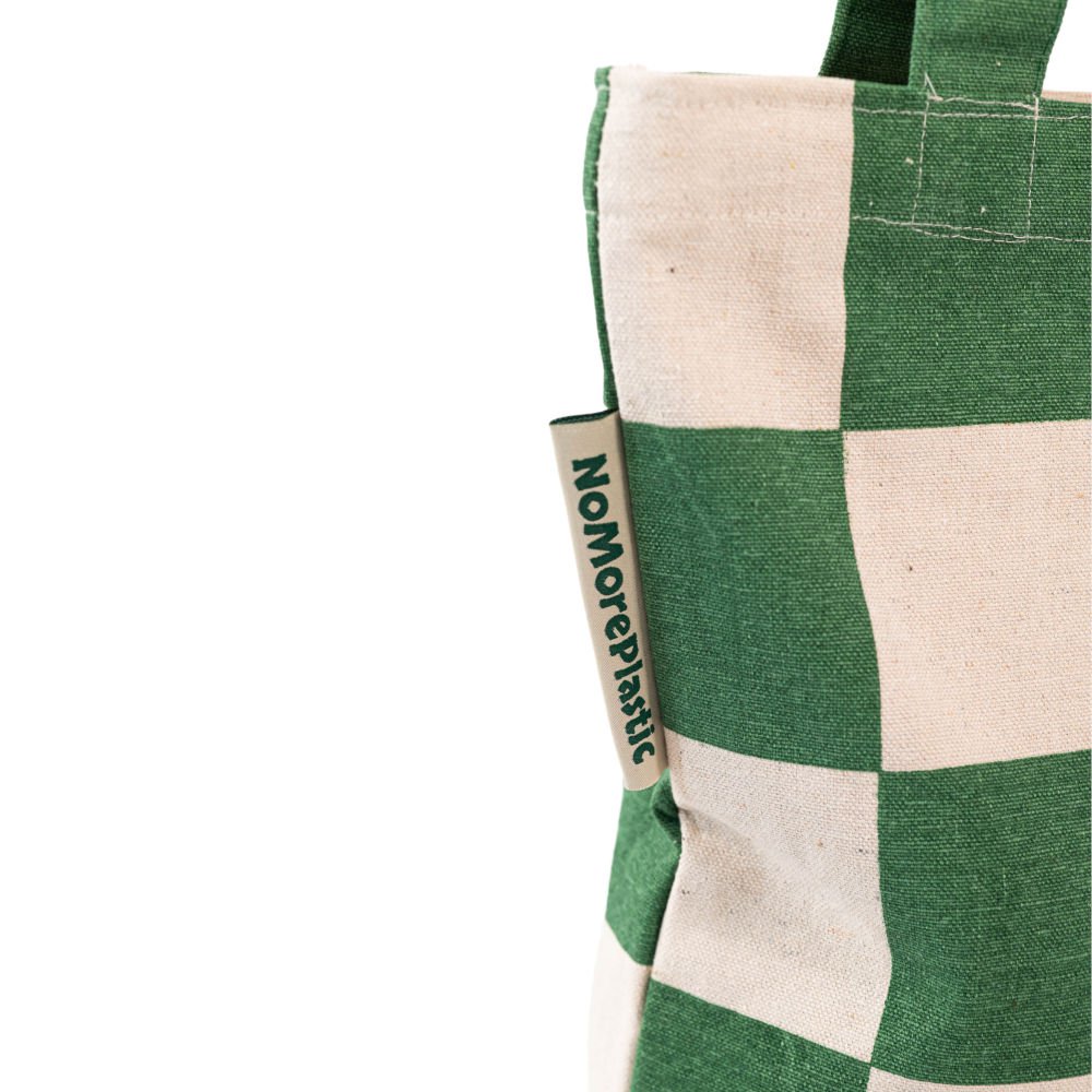 Durable Tote Bag with zipper - Nomoreplastic - Simple Squares