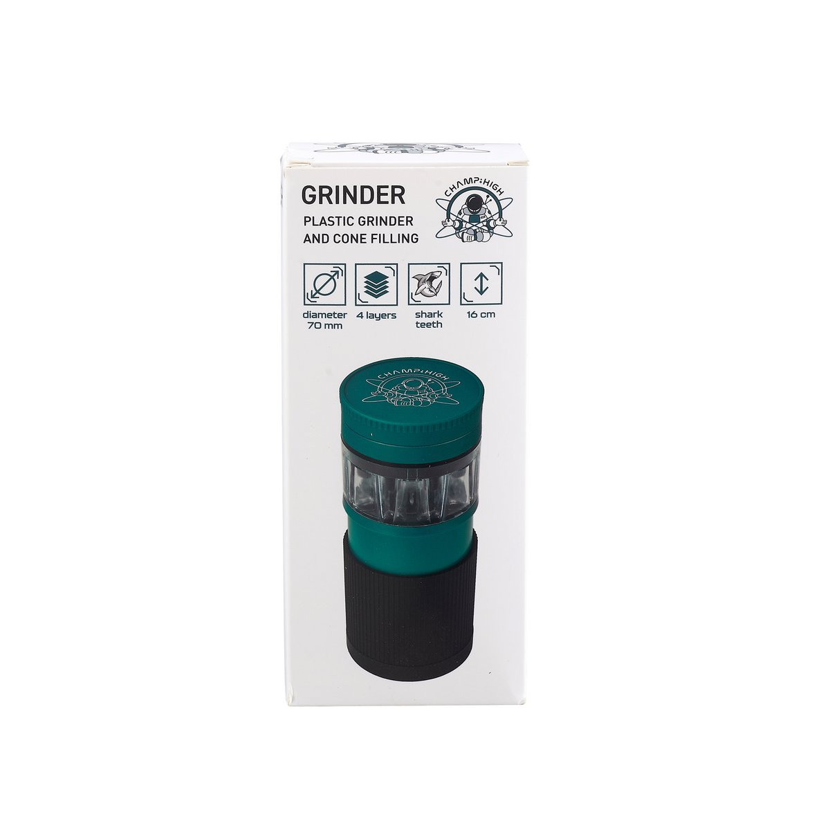 Plastic grinder with cone filler – CHAMP HIGH