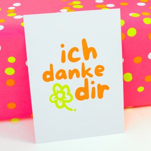 Postkarte "Ich danke dir" aus Recyclingpapier