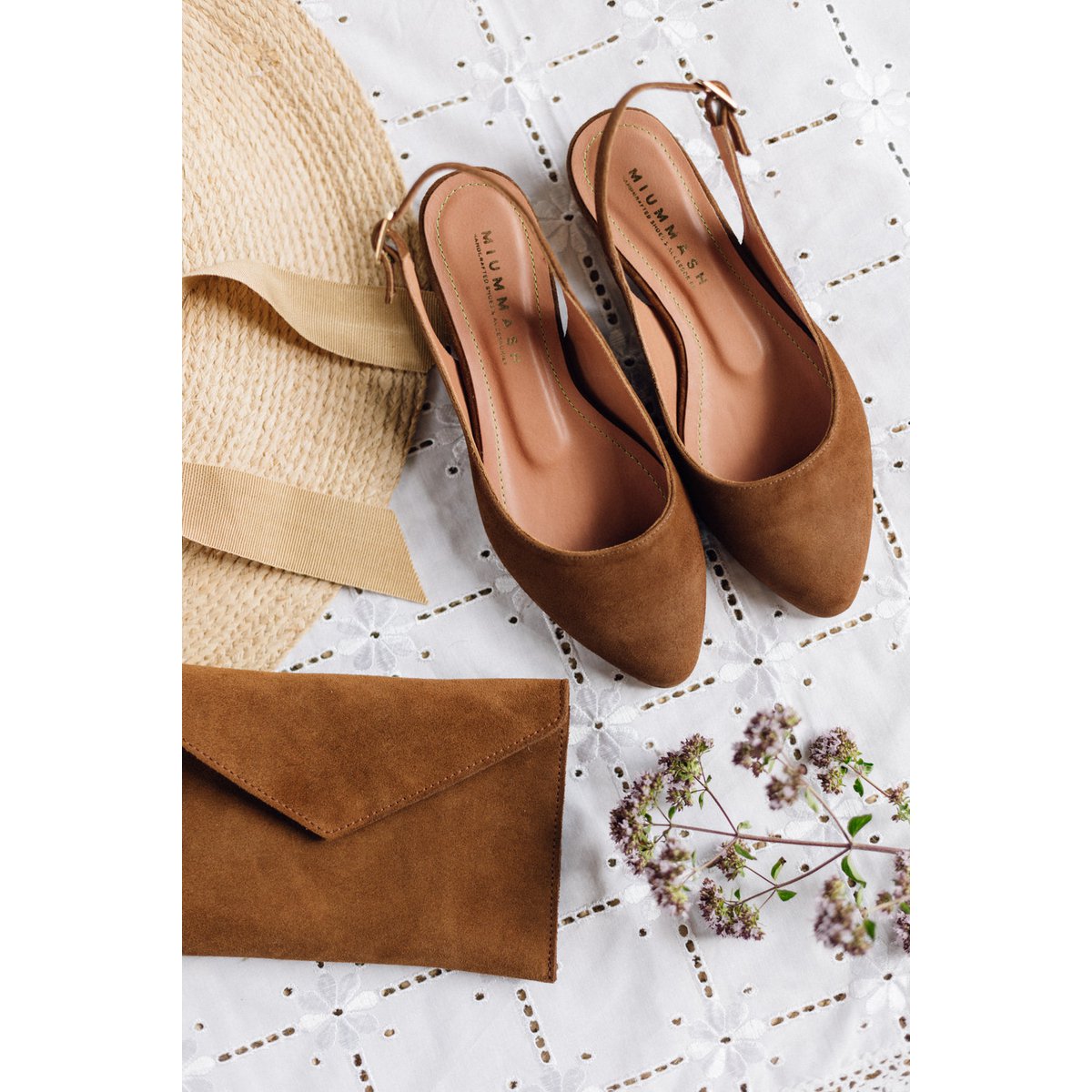 Ballerinas aus Wildleder - Oriana - Zigarrenbraun 35-42