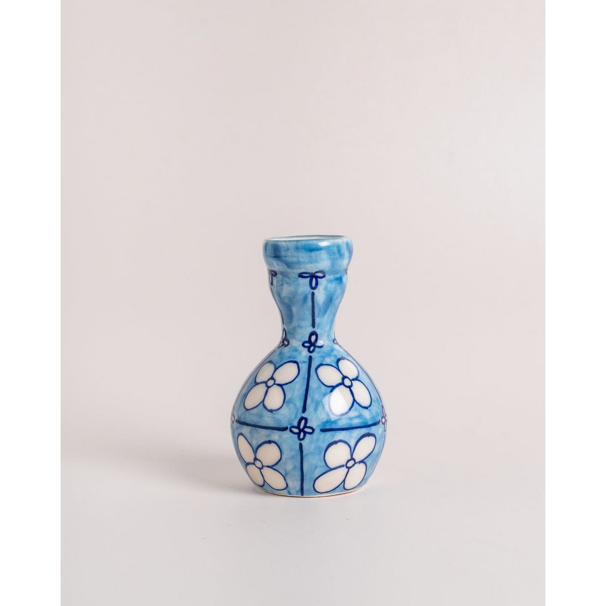 Hand-Painted Ceramic Vase - Set of 3, 4-inch Tall