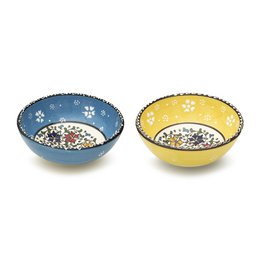 Lot de 2 bols décoratifs en céramique - 15 cm faits à la main