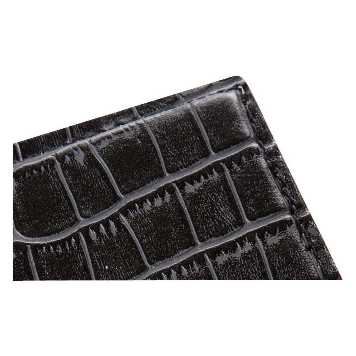 Juego de 6 posavasos de cristal croco negro