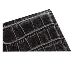 Juego de 6 posavasos de cristal croco negro