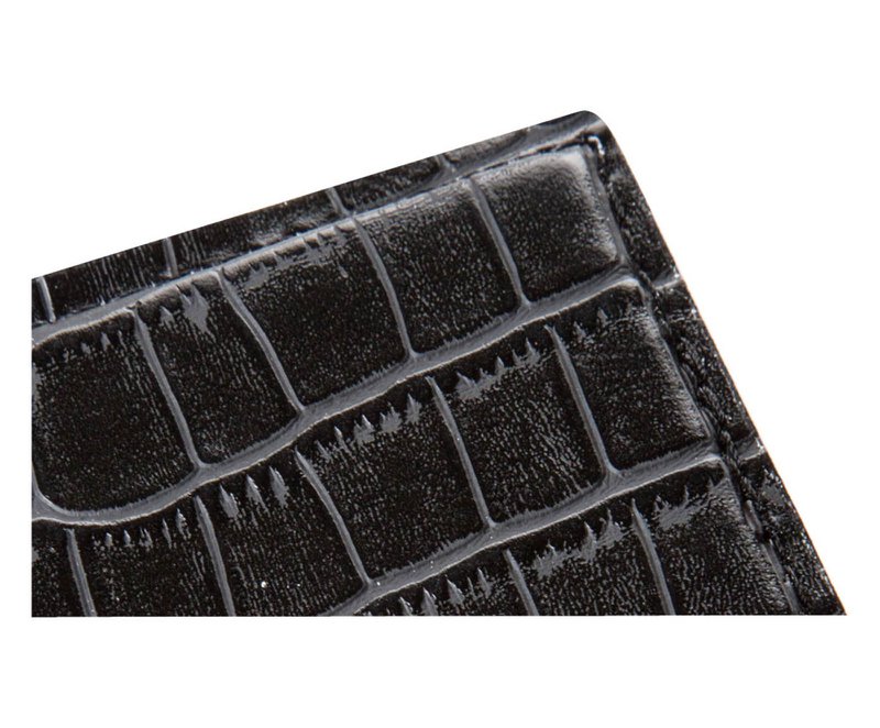 Juego de 6 posavasos de cristal croco negro