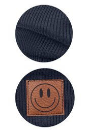 Conjunto de gorro y bufanda SMILE - Algodón - Azul marino