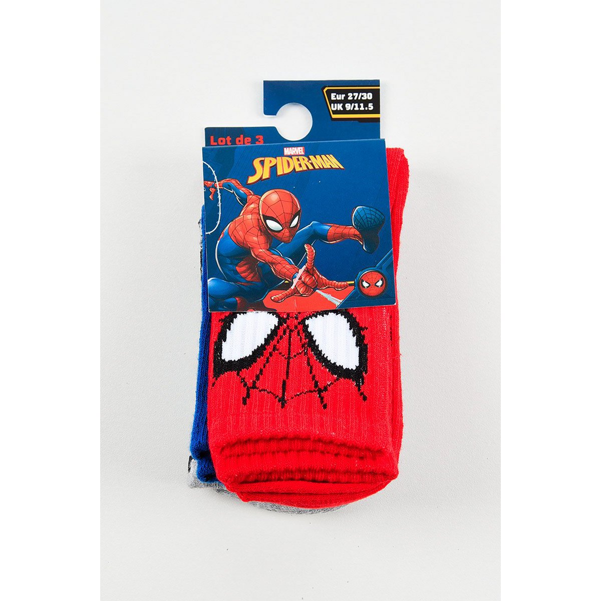 Lot of 96 Units | Pack 3 Spiderman Tennis Socks for Children | Officially Licensed Products | SUN CITY Group