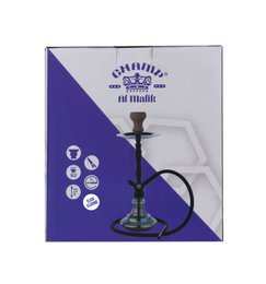 Chicha Complete Shisha Kit met Siliconenslang Keramische Kom, Tang, Mondstuk, Glazen Basis Waterpijp Complete Moderne Set Zwart