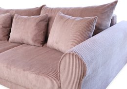 ASTRID 4-seater sofa/sofa bed Corduroy Dusty Pink removable & washable covers