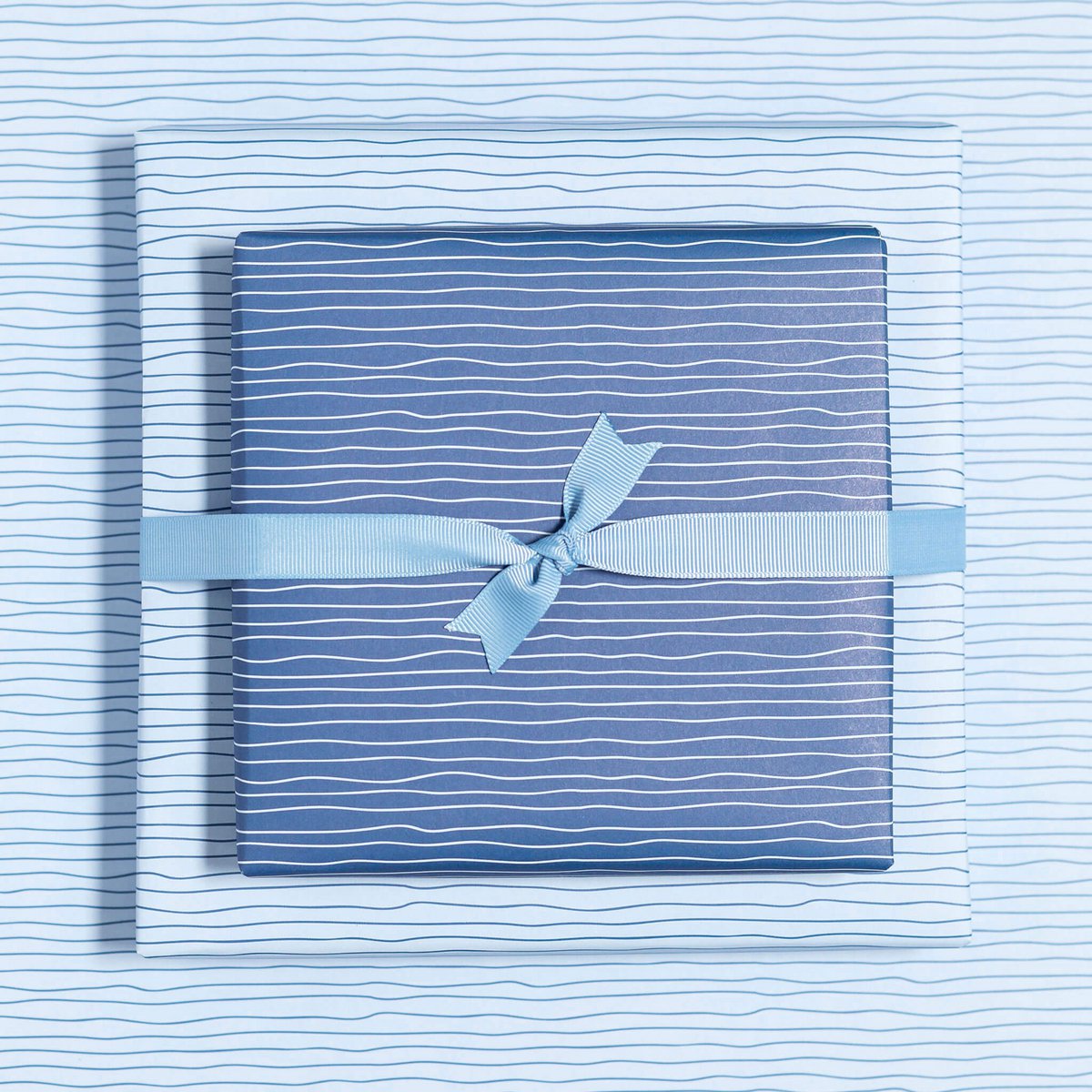Cadeaulint middelblauw, lichtblauw lint gemakkelijk te strikken, 16 mm x 5 m blauw grosgrain lint voor het inpakken van cadeaus