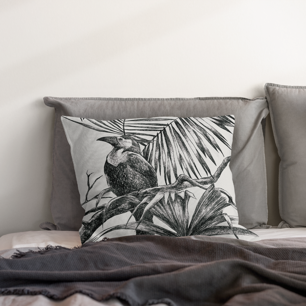 Polyester tropical decorative cushion 40x40cm 40x67cm - Alba model