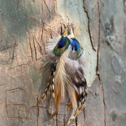 Boucles d'oreilles BOHO avec longues plumes