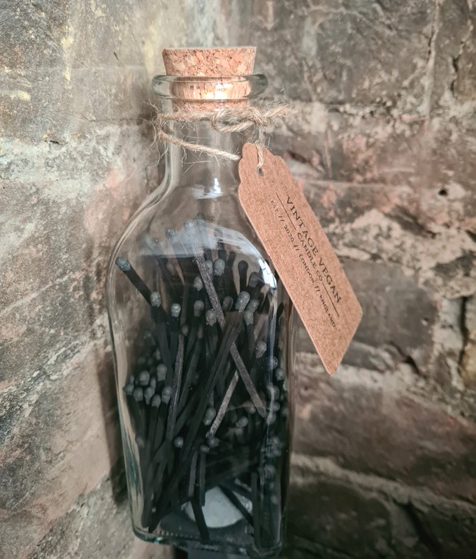 150 Black Candle Matches In a Bottle