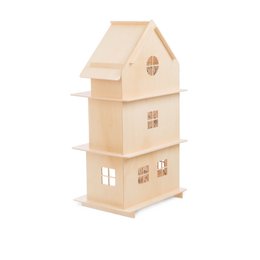 Frühlingsblume – Großer dreistöckiger Puppenhausbausatz aus Holz