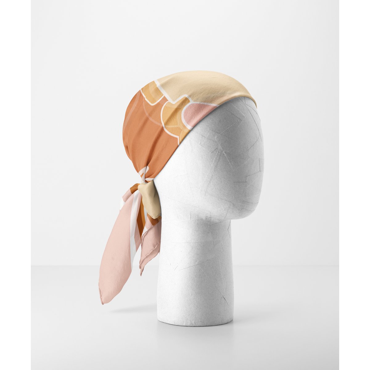 Silke firkantet tørklæde - TOI ET MOI 67*67 cm - Beige