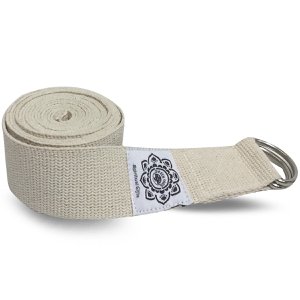 Ivory Cotton Yoga 8 Fuß Gurt mit umwickeltem 1,5'' D-Ring