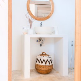 Vasketøjskurv med låg – Boho vasketøjskurv rund – Stor Boho kurv – Vævet kurv med bomuldsmønster PALEM (3 størrelser Ø33/43/55cm)