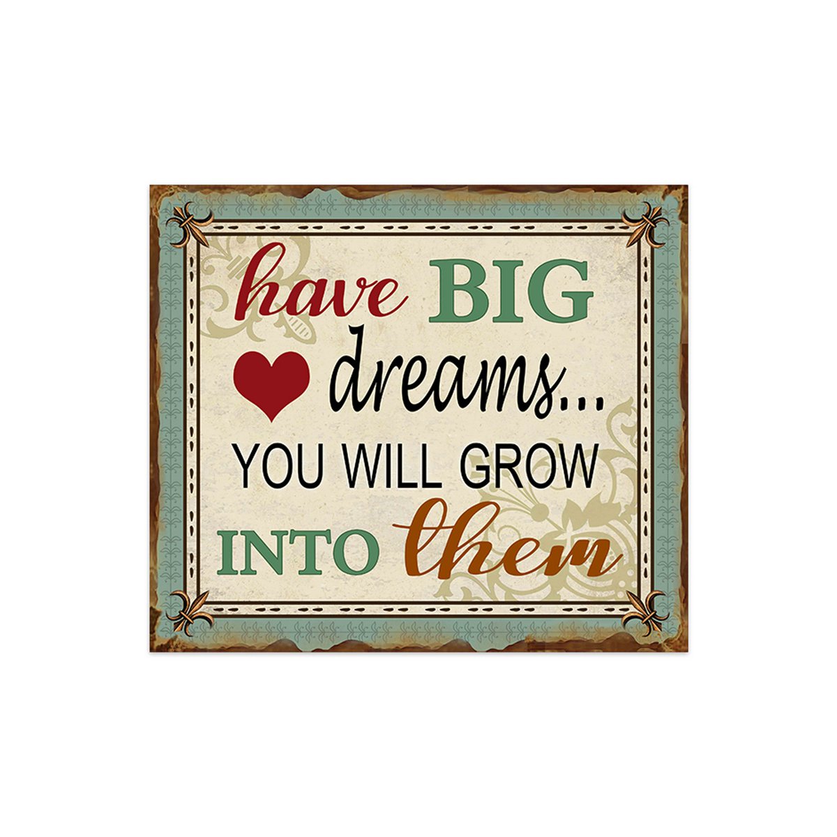 Metal sign Big dreams 30x26 cm