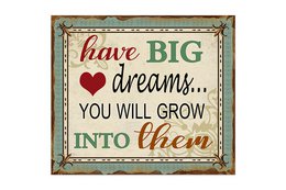 Metal sign Big dreams 30x26 cm
