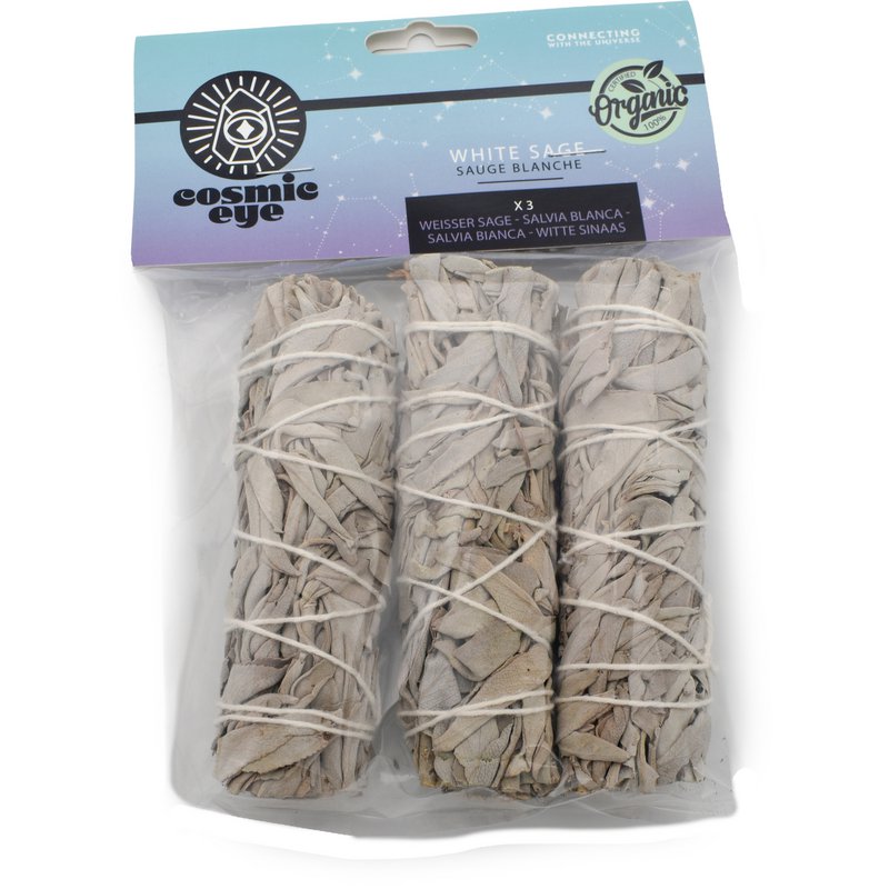 Juego de 3 palitos de salvia blanca - Hecho en California