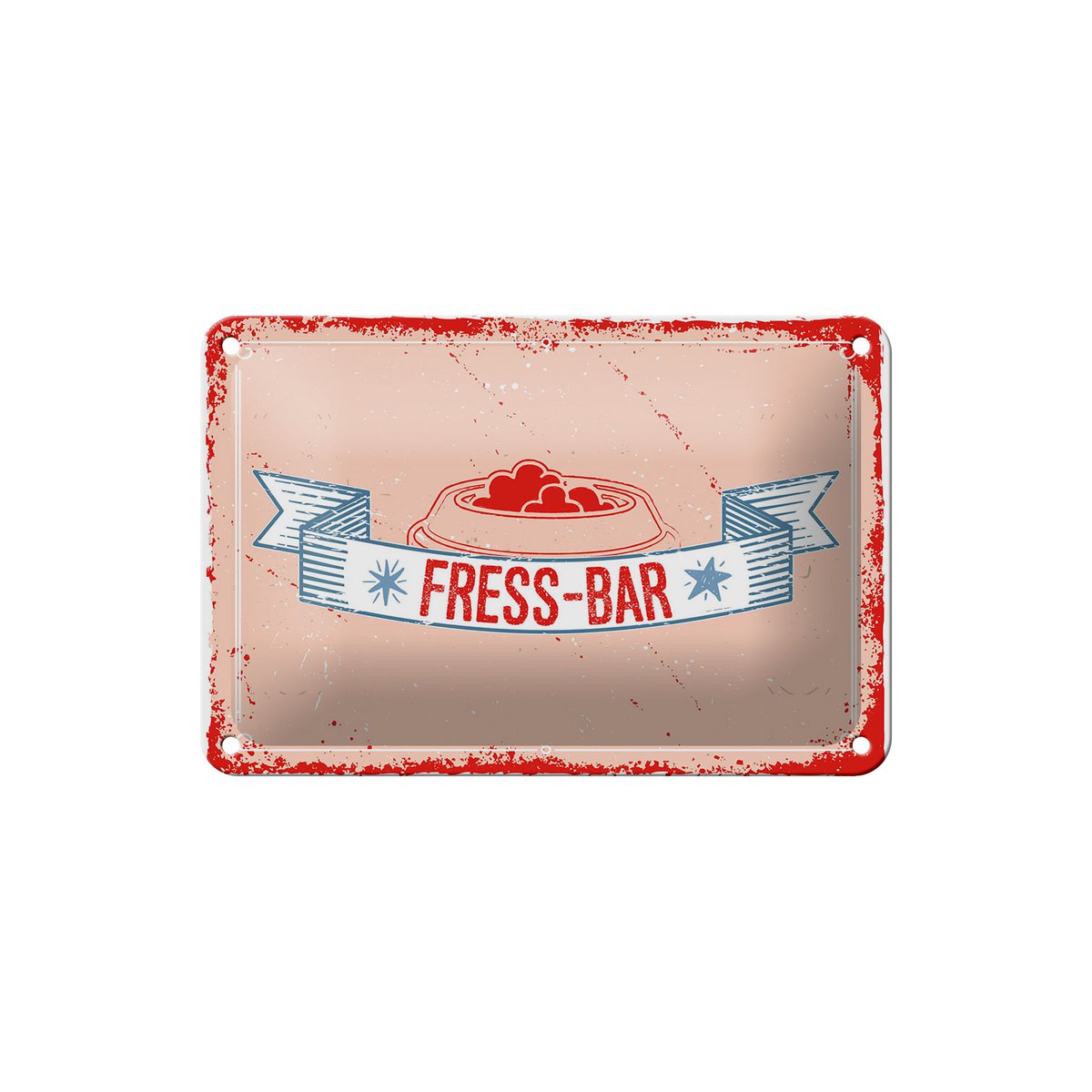 Tin sign saying 18x12cm food bar decoration
