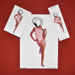 Surreal Collage Art Print Set – A4 Print + Postcard + Bookmark | Contemporary Gift Bundle