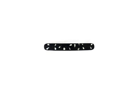Fine hair clasp in white horn Terrazo style