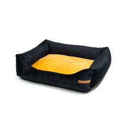 "Otto" black dog bed with orthopaedic mattress