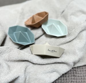 Badespielzeug Boot, Leo et Lea, Silikon, Set mit 4 Booten