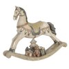 Beeld Paard 22x5x19 cm Wit Polyresin Kerstdecoratie