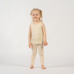 Kids Merino 160 Ensemble Débardeur & Bas Naturel