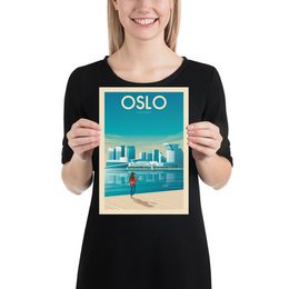 Vintage Oslo plakat | Plakat By Oslo Norge