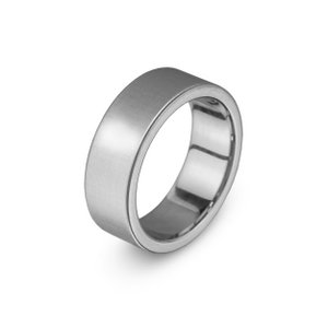 Frank 1967 7FR-0005-59 Stahlring – Herren – glatt – 8 mm breit – Größe 59 – Stahl – silberfarben