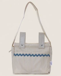 Poussette / Sacs à langer Classique enduit coton Bleu Gris
