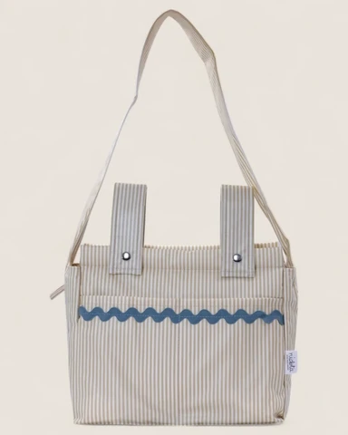 Stroller / Changing bags Classic cotton coated Blue Gray